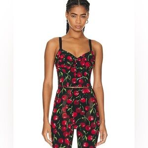 DOLCE & GABBANA
Corset Top In Ciliegie Fdo Nero
